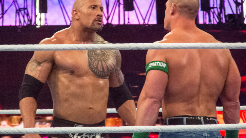 The Rock vs. John Cena from Wrestlemania 28