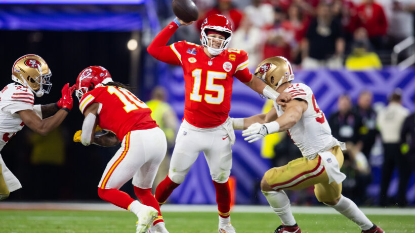 Kansas City Chiefs quarterback Patrick Mahomes against San Francisco 49ers