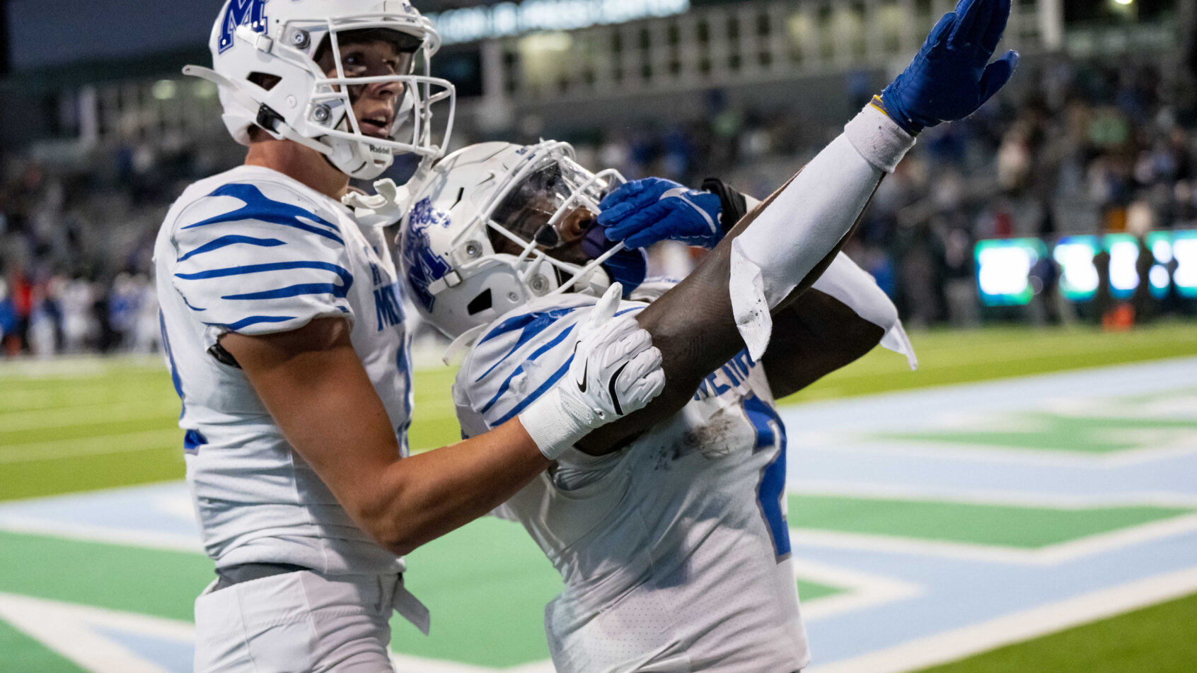 Mario Anderson Jr. celebrates a touchdown versus Tulane.