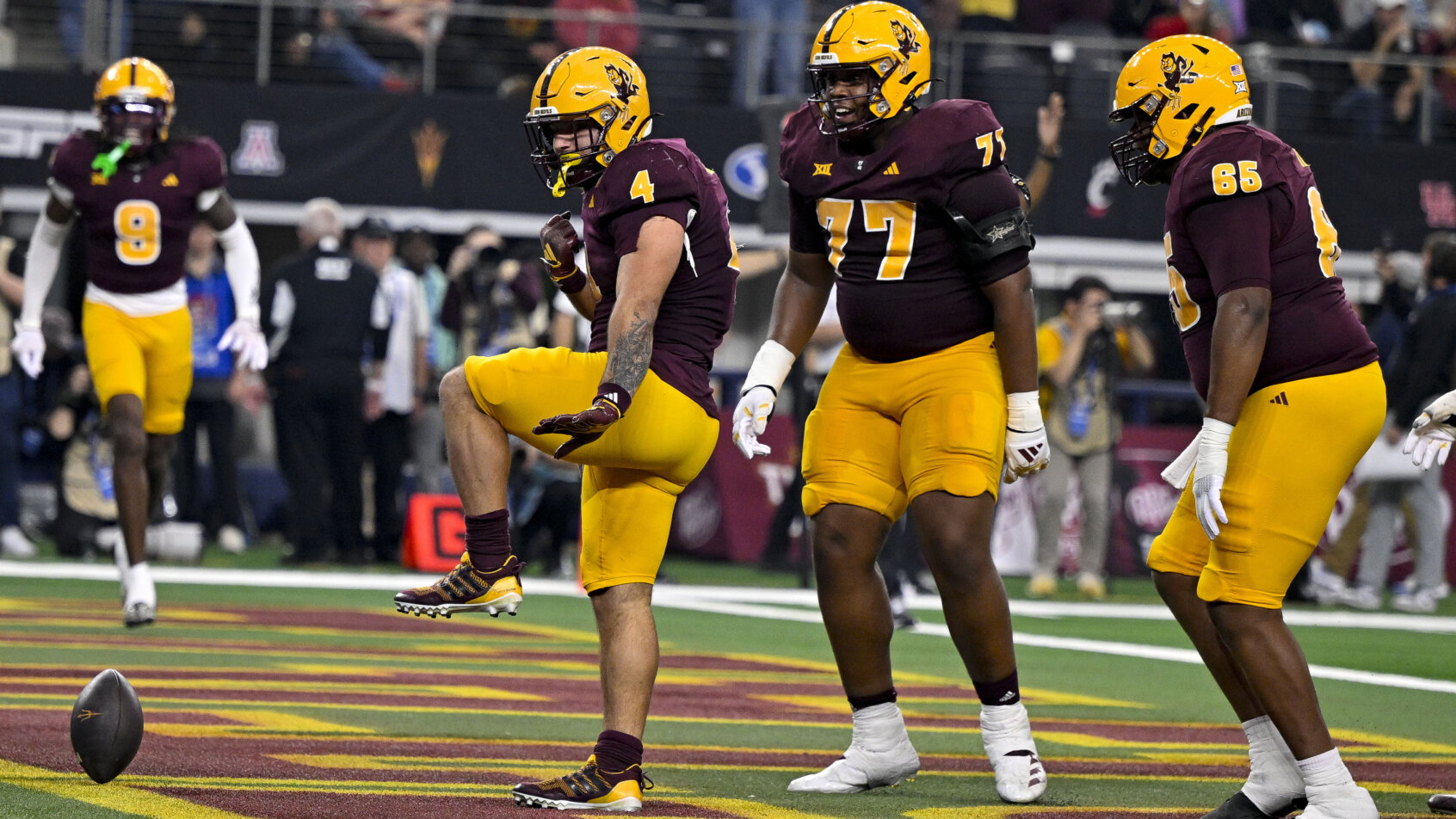 Cam Skattebo TD celebration