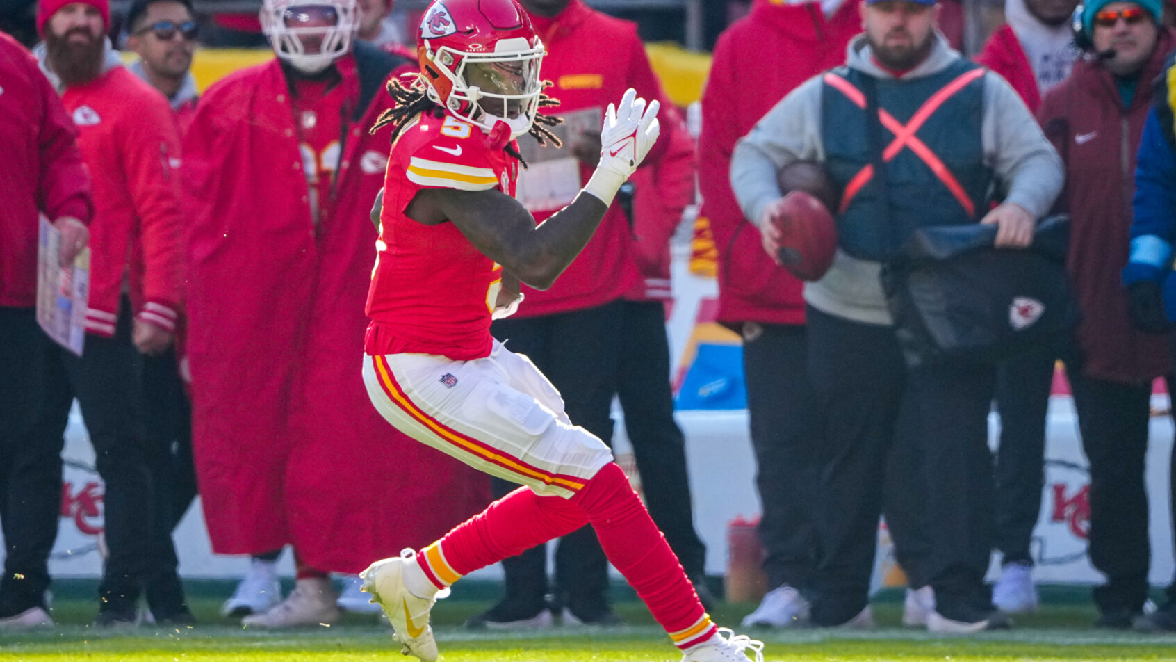 Kansas City Chiefs wide receiver Hollywood Brown running a route