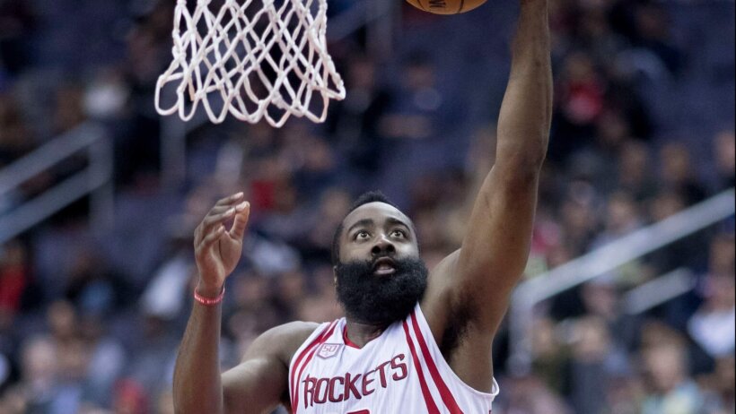 James Harden going in for a layup