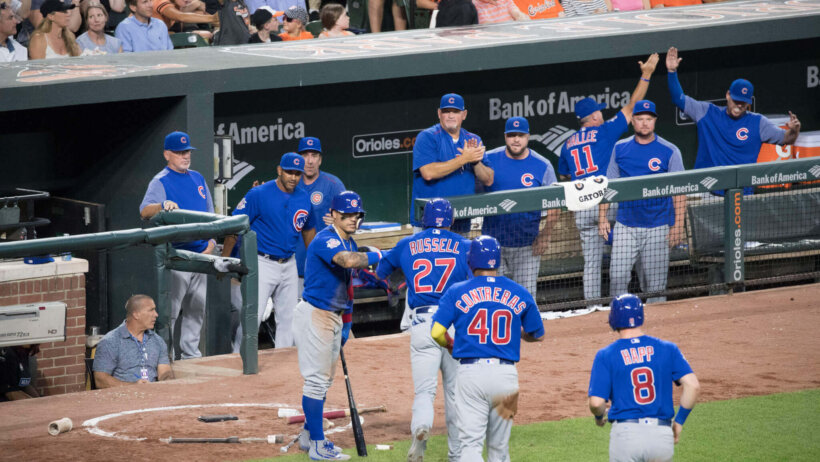 Chicago Cubs celebrating