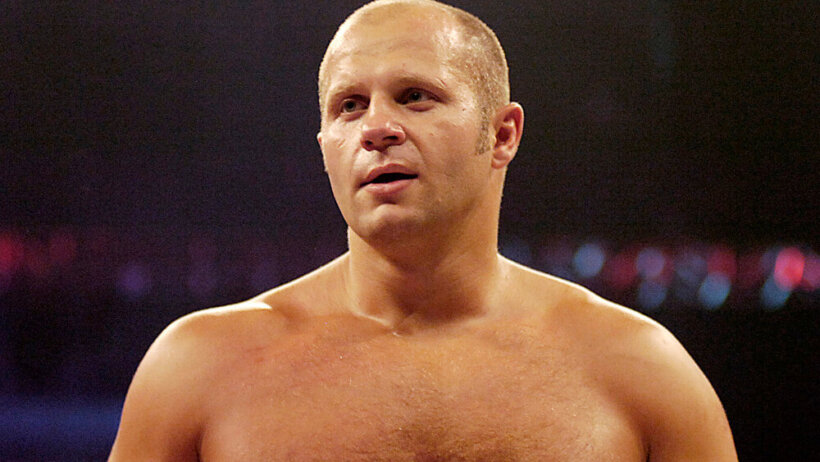 July 19 2008; Anaheim California USA; Fedor Emelianenko defeated Tim Sylvia by rear naked choke, 36 seconds of round 1 during the AFFLICTION BANNED mixed martial art match, held in the Honda Center Anaheim, Calif.