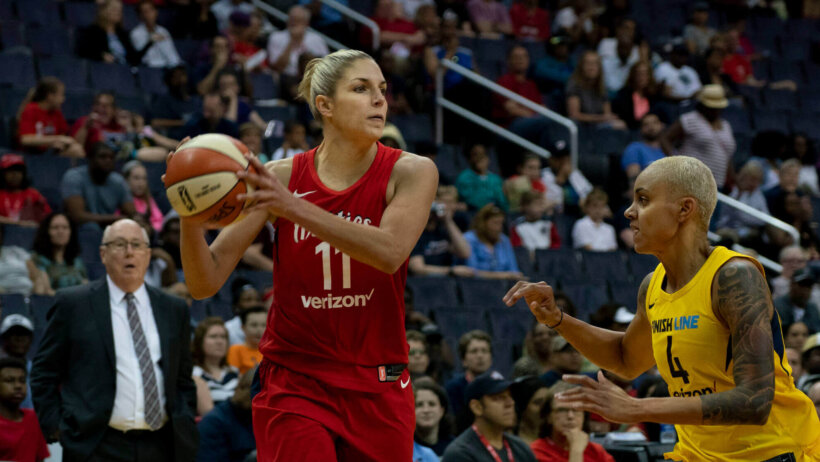 Elena Delle Donne with the basketball
