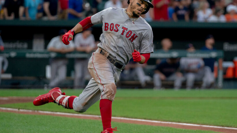 JD Martinez rounds the bases