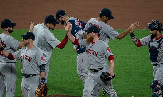 Boston Red Sox celebrate