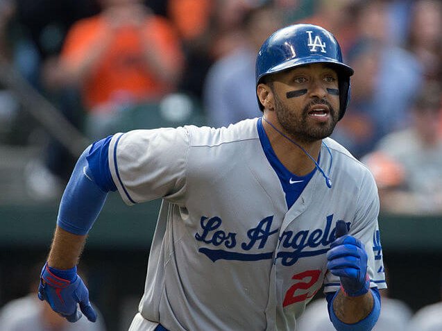 Matt Kemp runs out a hit