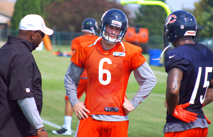 Cutler during Bears practice