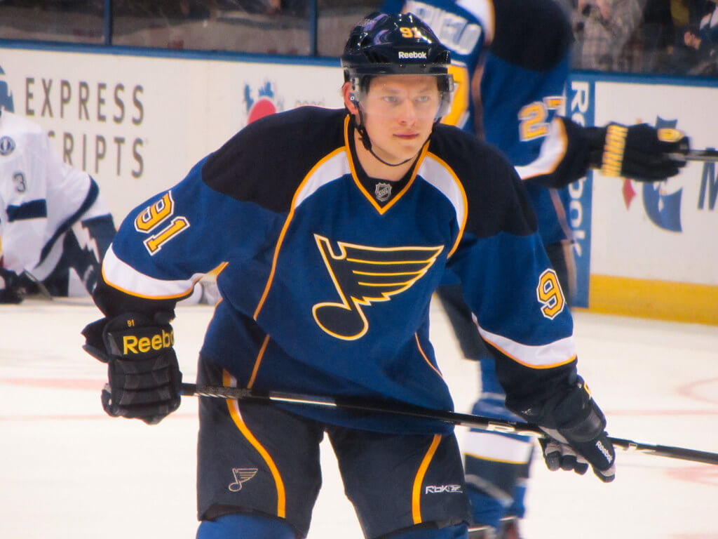 Blues forward Vladimir Tarasenko.