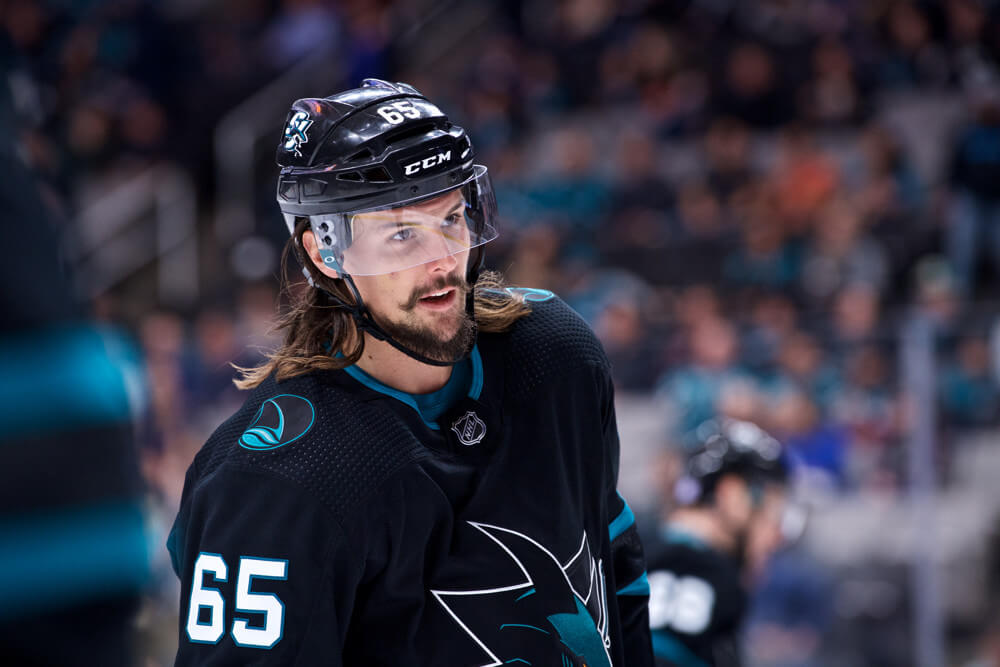 Erik Karlsson with the San Jose Sharks