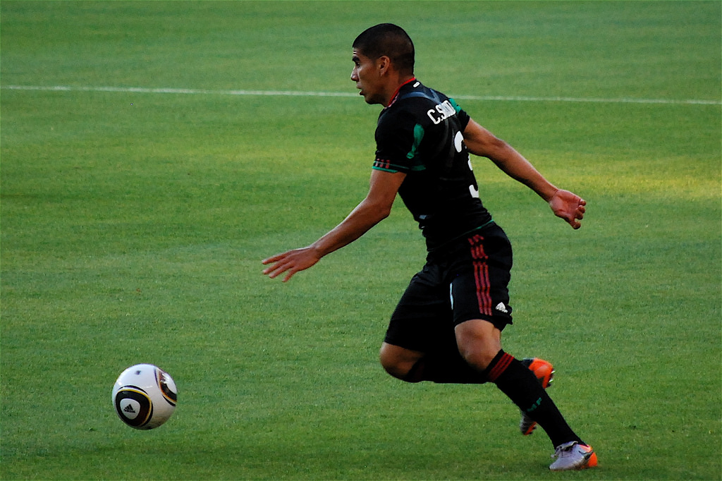 Carlos Salcido represents Mexico
