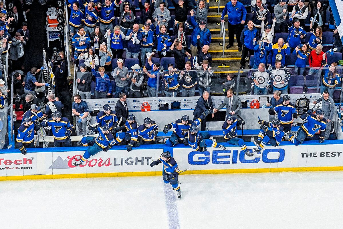 St. Louis Blues bench