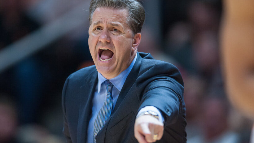 Kentucky coach John Calipari yelling