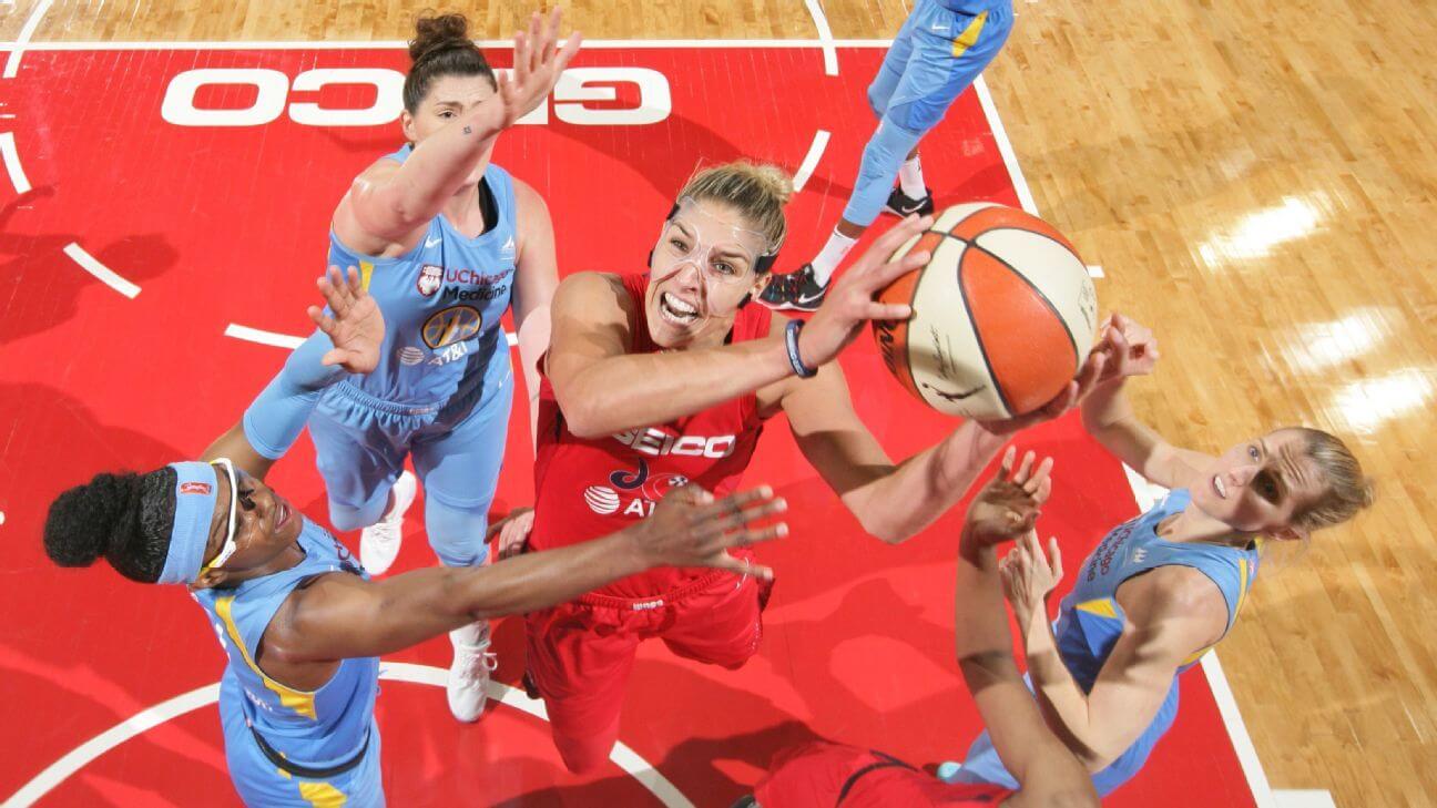 Elena Delle Donne layup at the rim