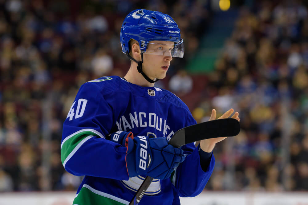 Vancouver Canucks forward Elias Pettersson