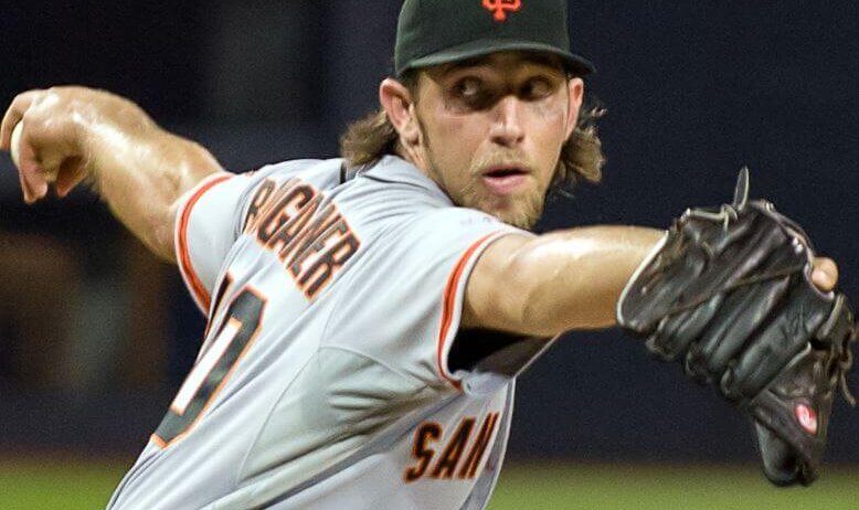 Madison Bumgarner dealing for the Giants.
