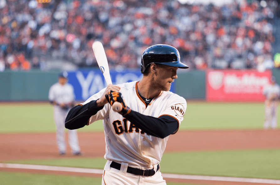 Hunter Pence in the on-deck circle.