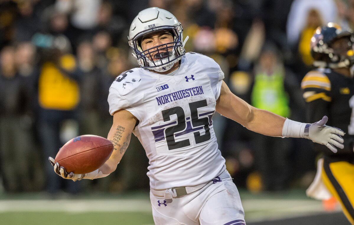 Northwestern running back Isaiah Bowser