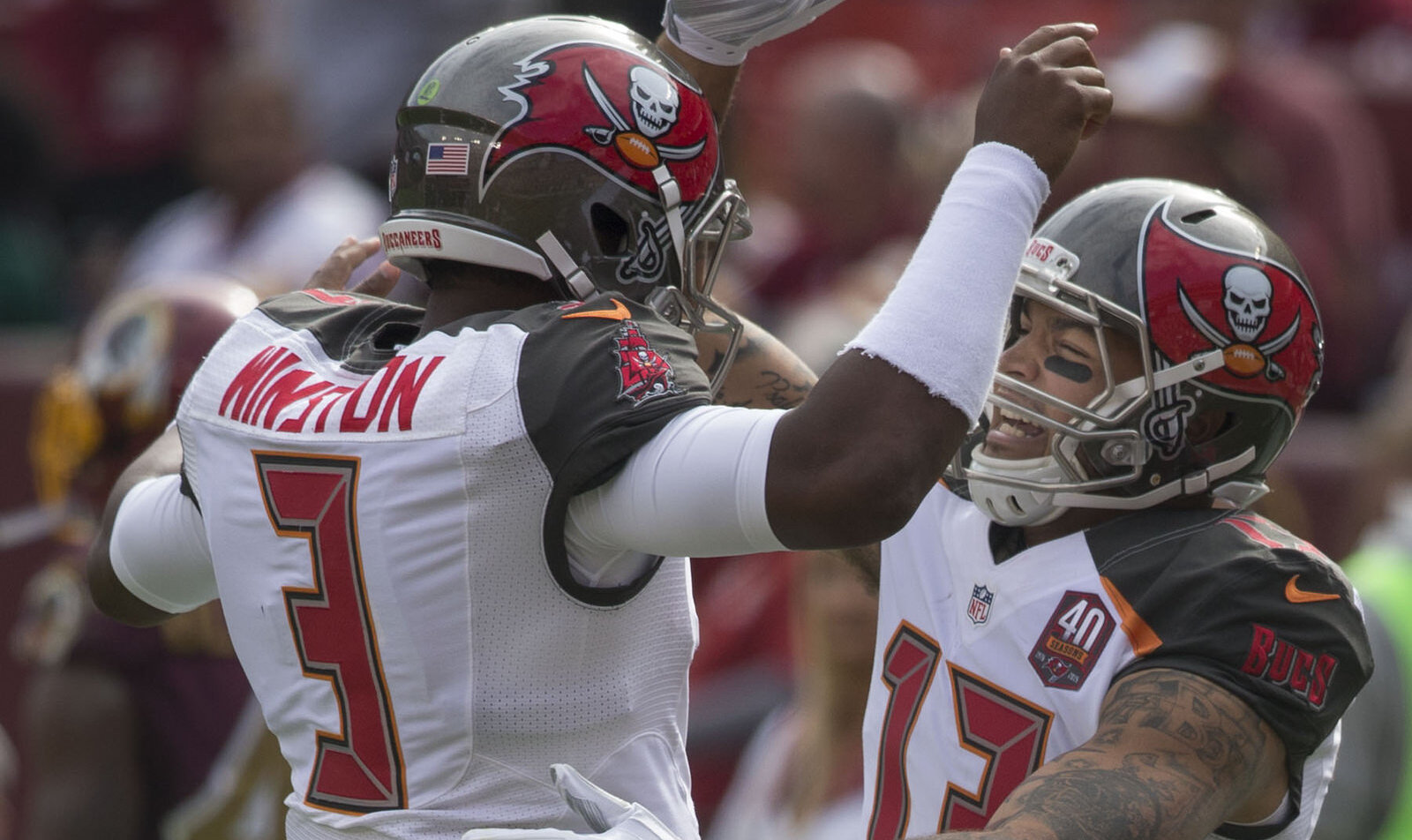 Winston and Mike Evans celebrating