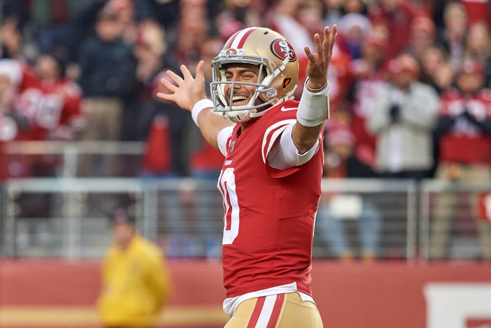 Jimmy Garoppolo with the 49ers