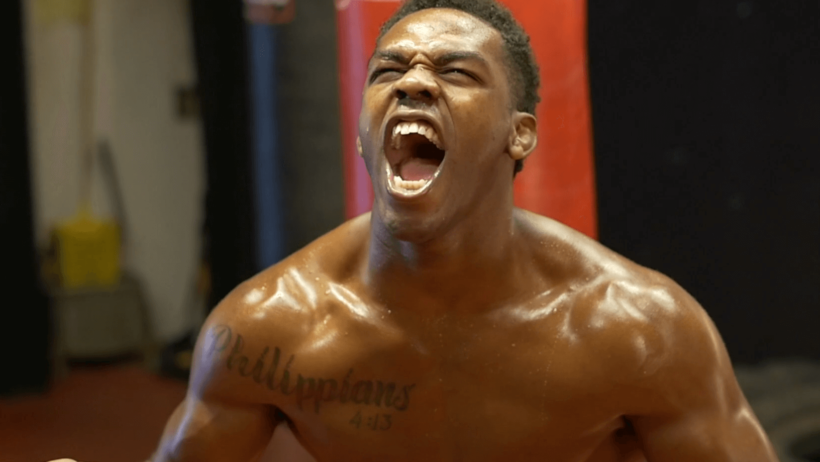 Jon Jones screaming.