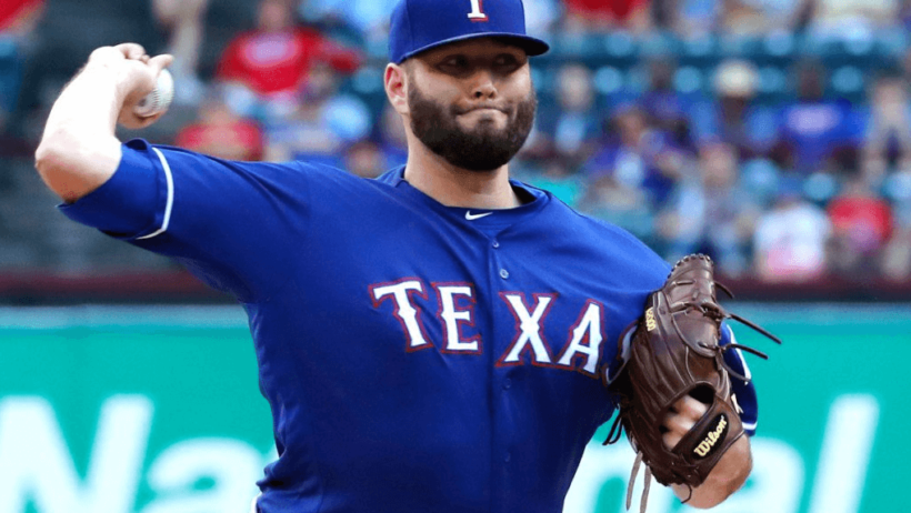 Lance Lynn delivers a pitch.