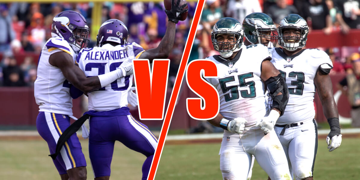 Vikings defense vs Eagles defense