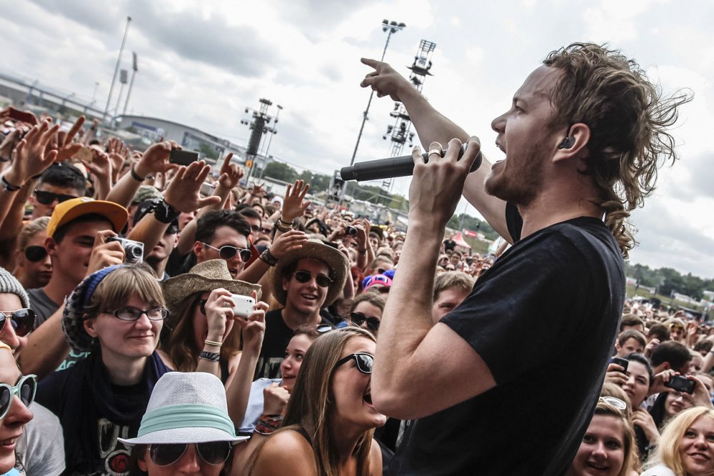 Imagine Dragons playing in 2014