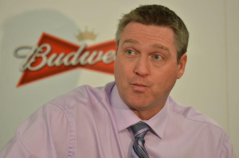 Patrick Roy during a press conference.