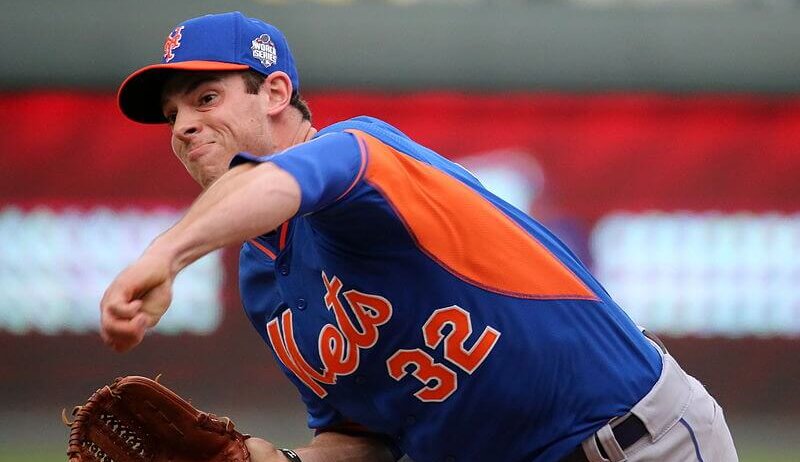 Steven Matz pitches for the New York Mets in Spring Training