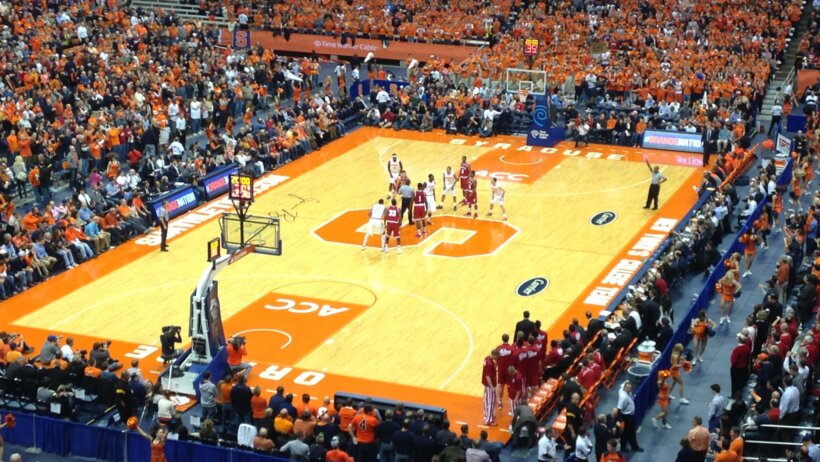 The Orange basketball team hosting Indiana at the Carrier Dome