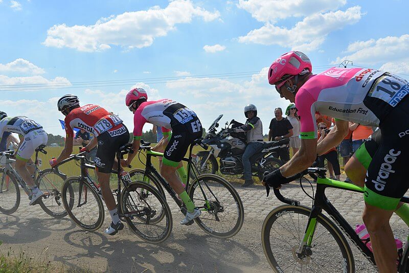 Cyclists riding in the Tour de France.