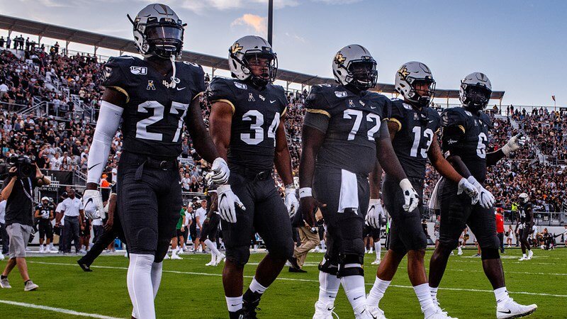 The UCF Knights on the football field