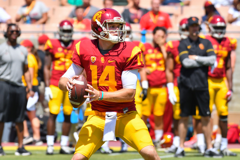 Sam Darnold with the USC Trojans