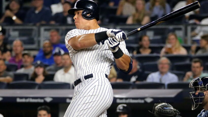 Yankees RF Aaron Judge at the plate.