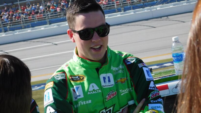 Alex Bowman post-race interview.