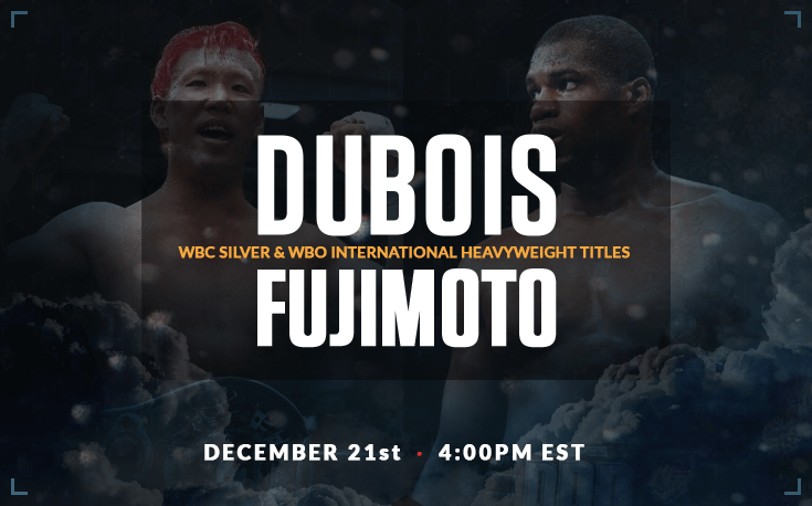 ufc matchup image of dubois and fujimoto