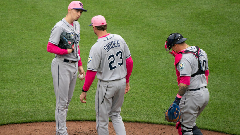 Blake Snell on the mound