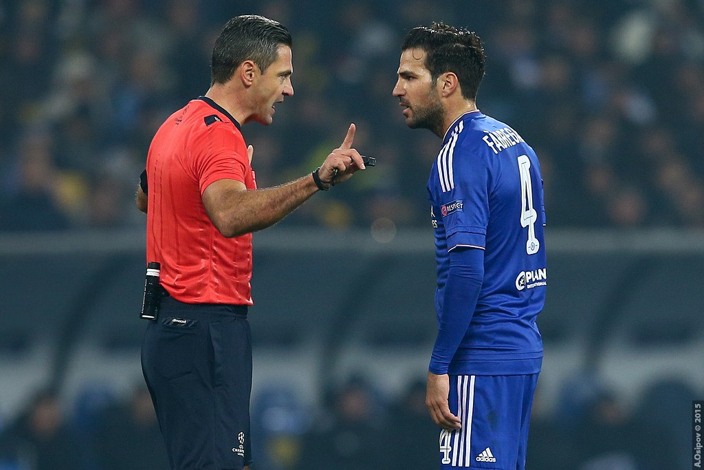 FFabregas argues with the ref