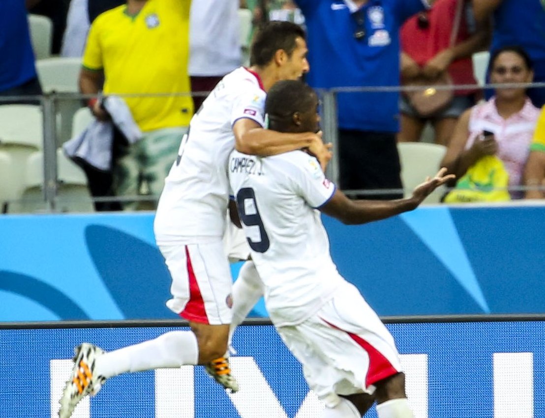 Campbell celebrates a goal