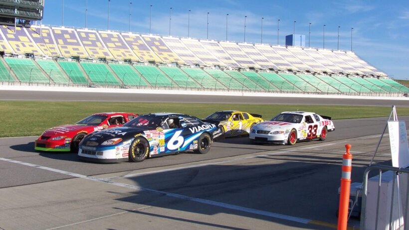 Kansas Speedway track practice session