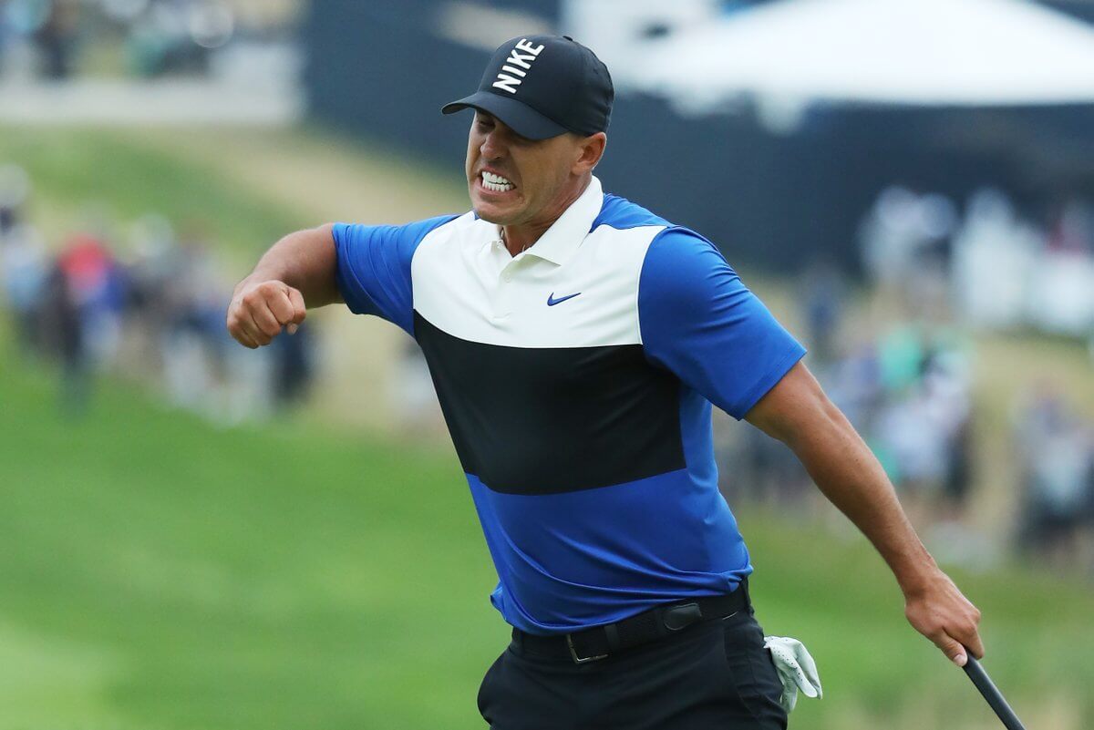 Brooks Koepka celebrating his PGA Championship win