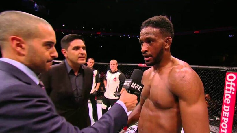 Neil Magny talks after a tight fight against Kelvin Gastelum.