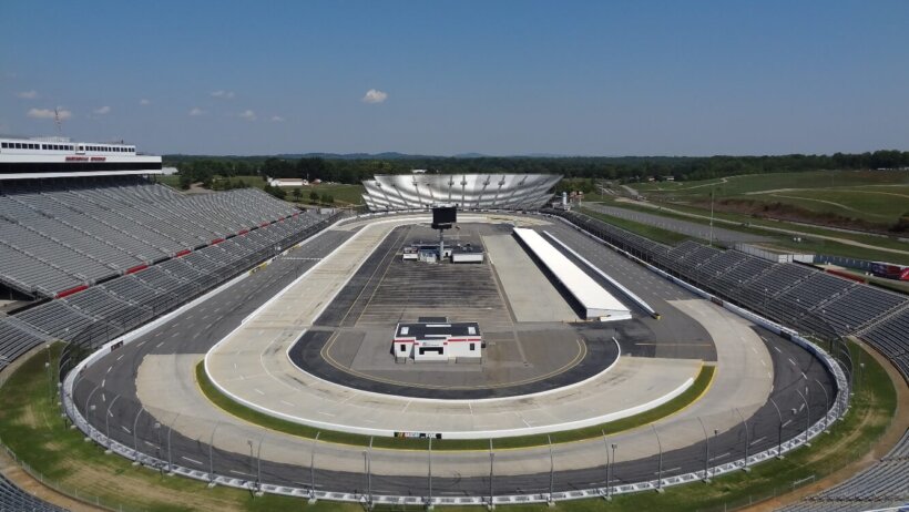 Martinsville Speedway before the crowd entered.