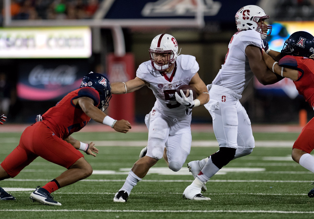 Christian McCaffrey playing for Stanford