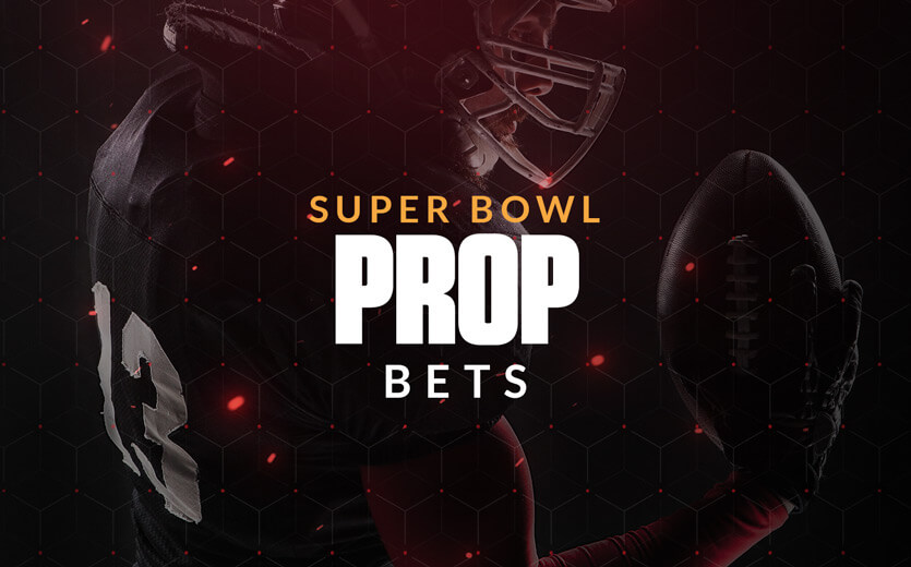Football player with text overlay "Super Bowl Prop Bets"