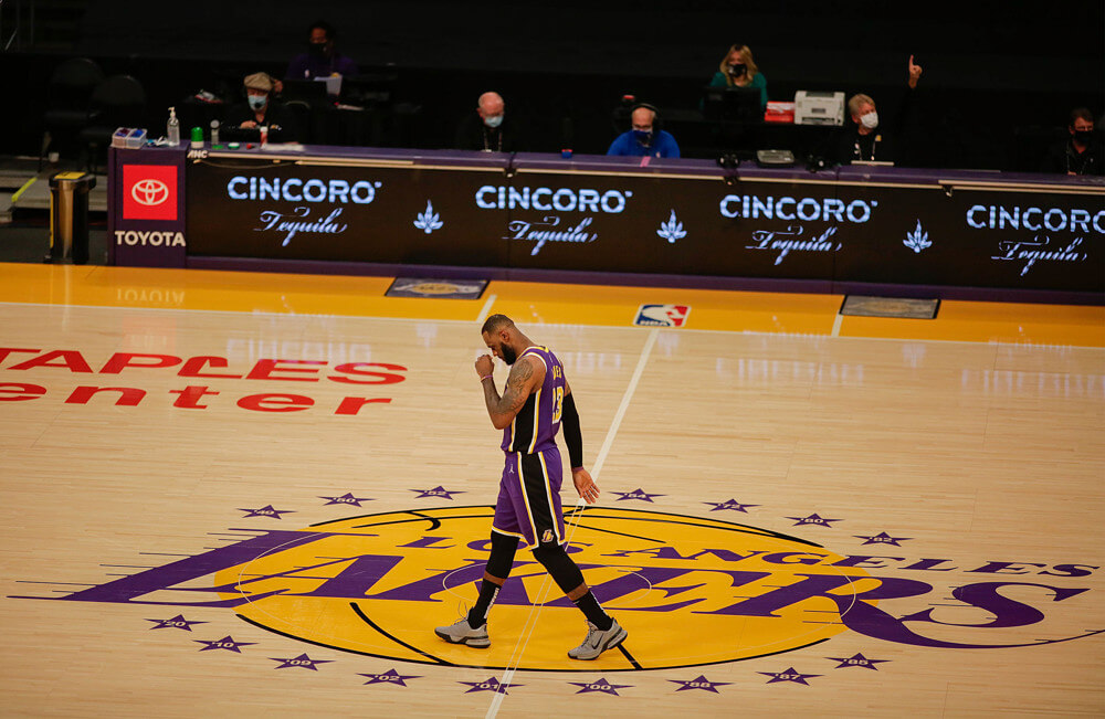LeBron walking