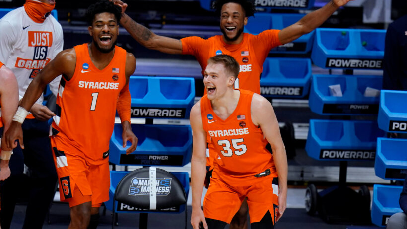 Syracuse players celebrating
