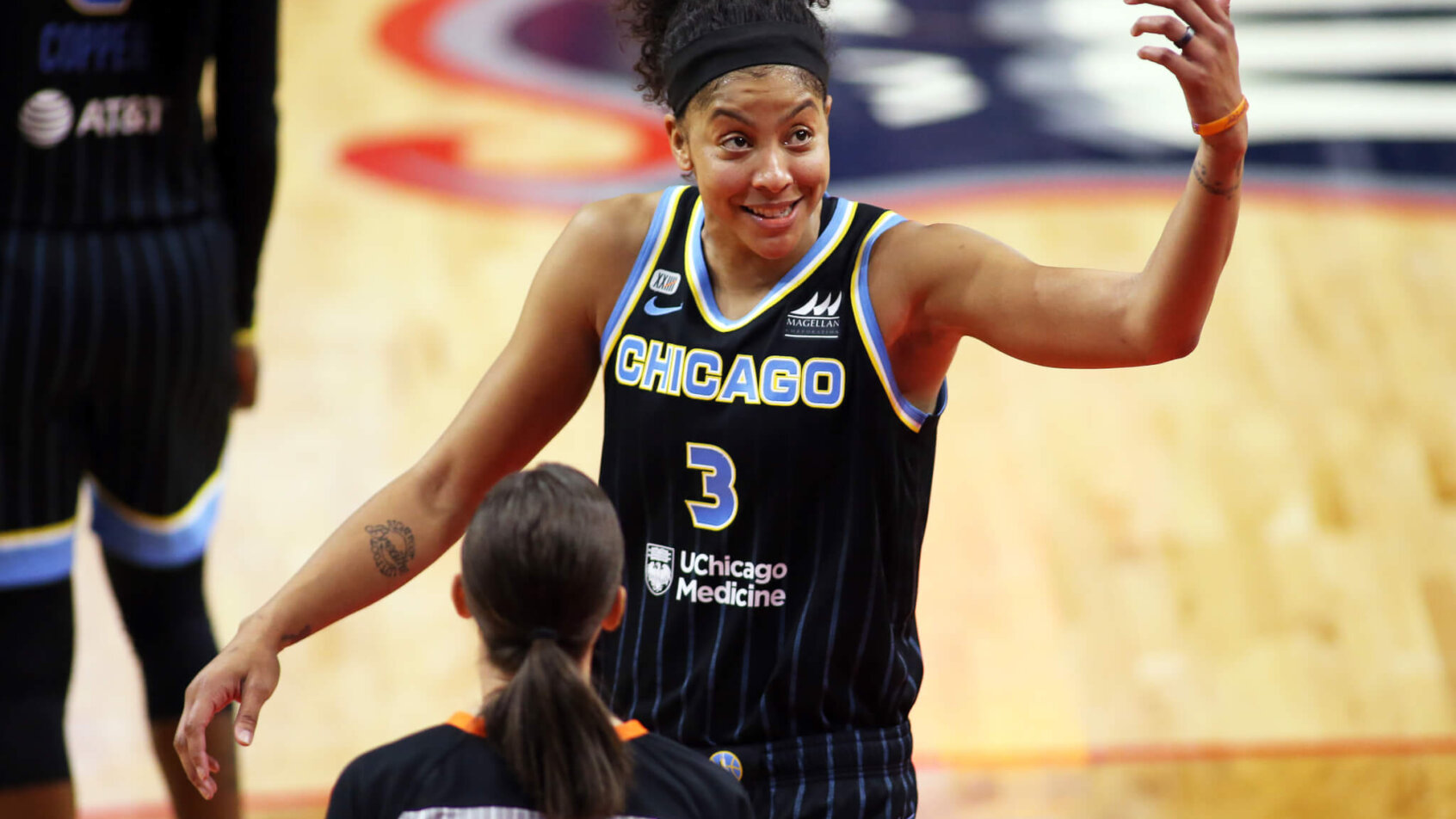 Candace Parker celebrates